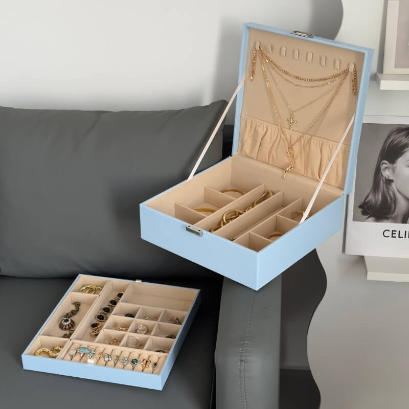 Large Leather Jewelry Box