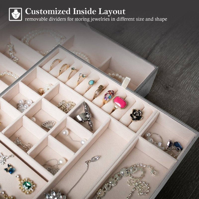 Large Leather Jewelry Box