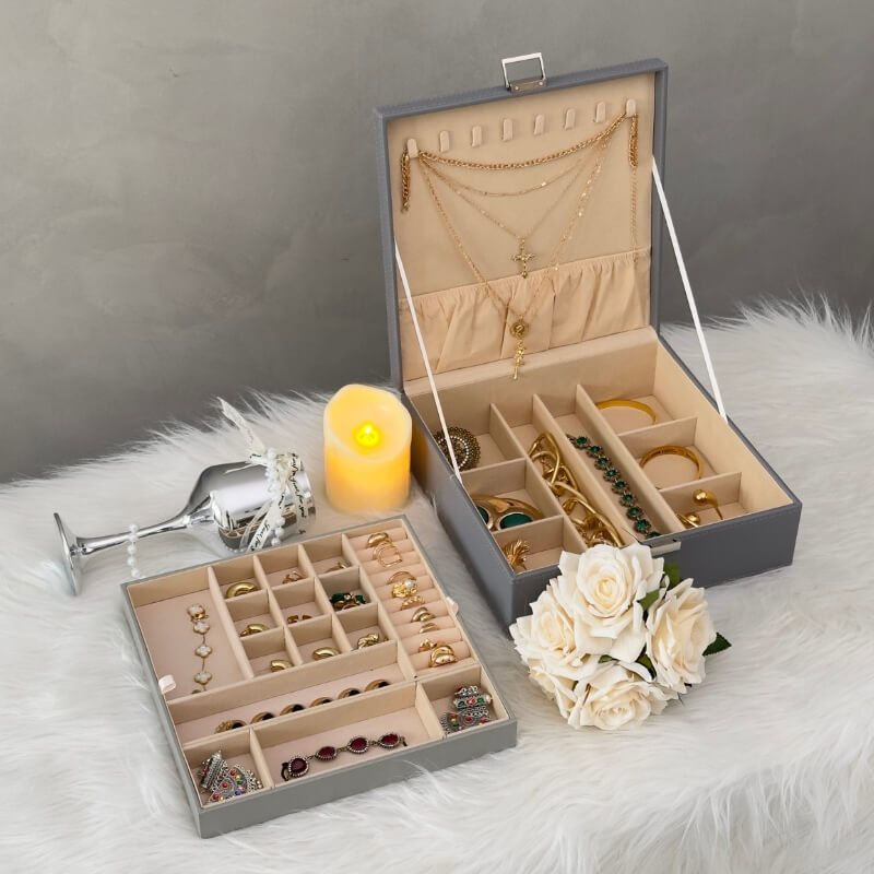 Large Leather Jewelry Box