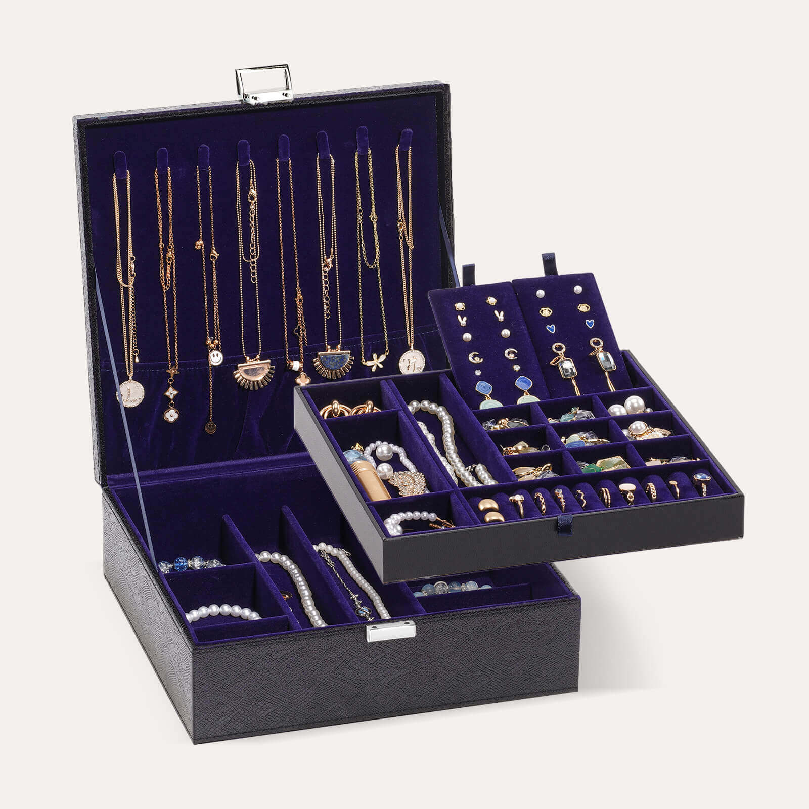 Large Leather Jewelry Box