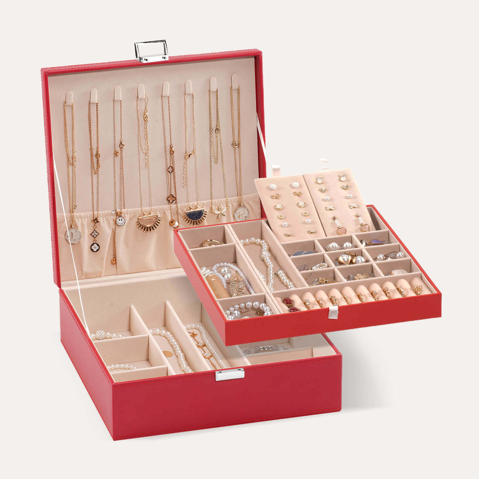 Large Leather Jewelry Box