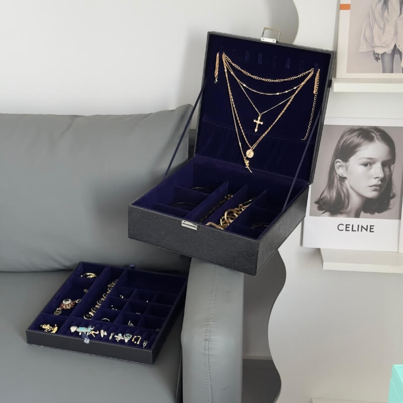 Large Leather Jewelry Box