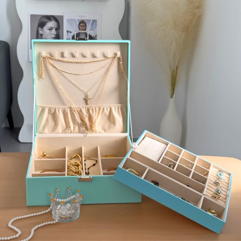 Large Leather Jewelry Box