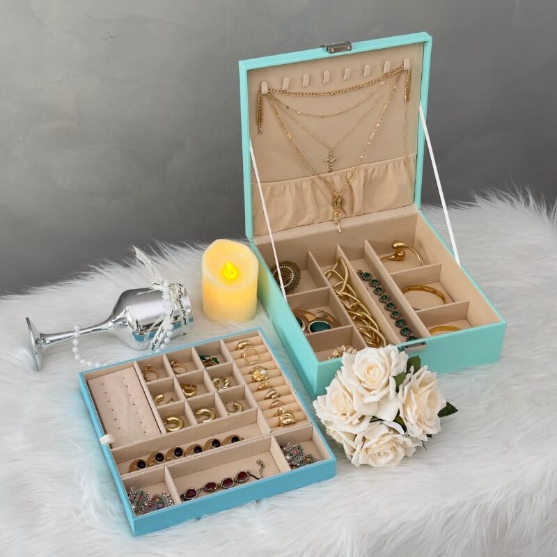 Large Leather Jewelry Box