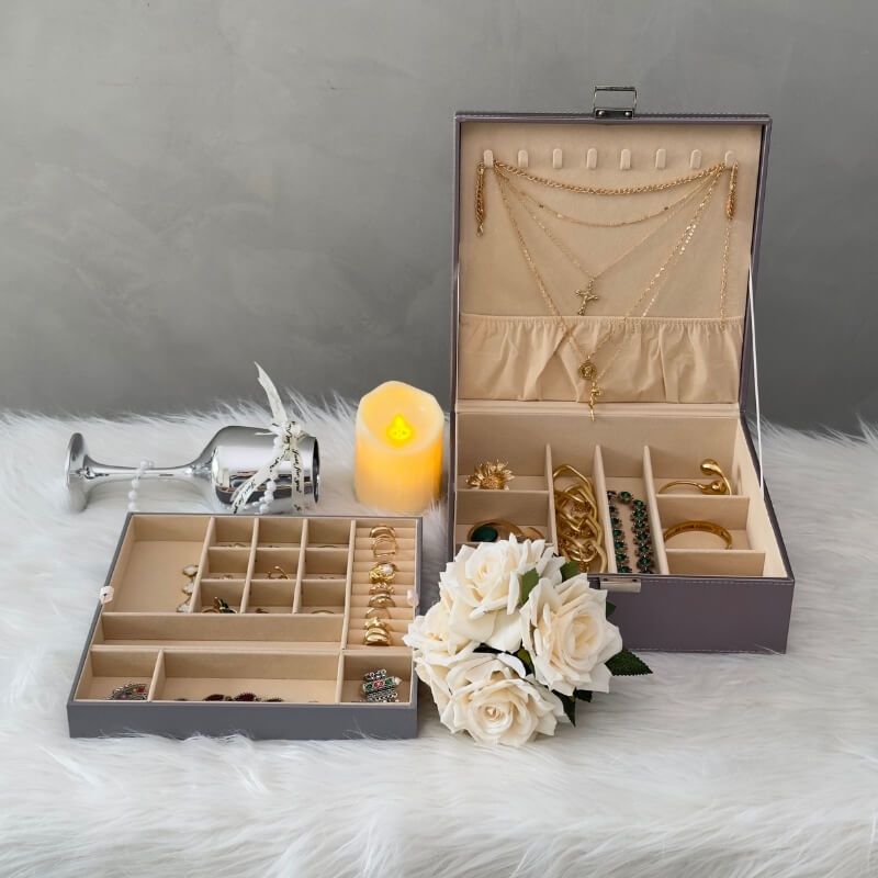 Large Leather Jewelry Box