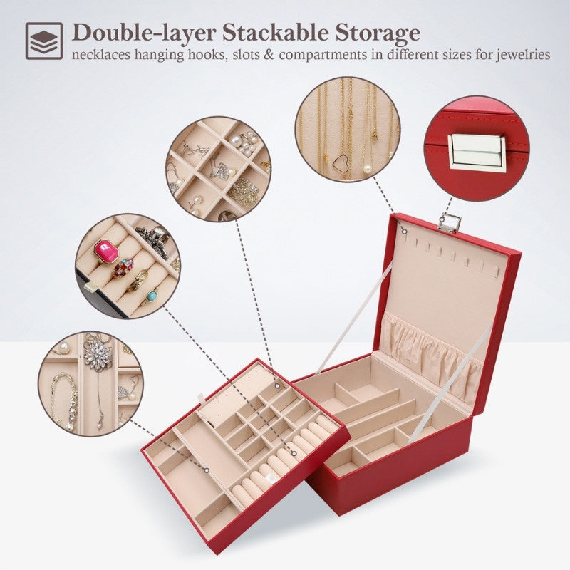 Large Leather Jewelry Box