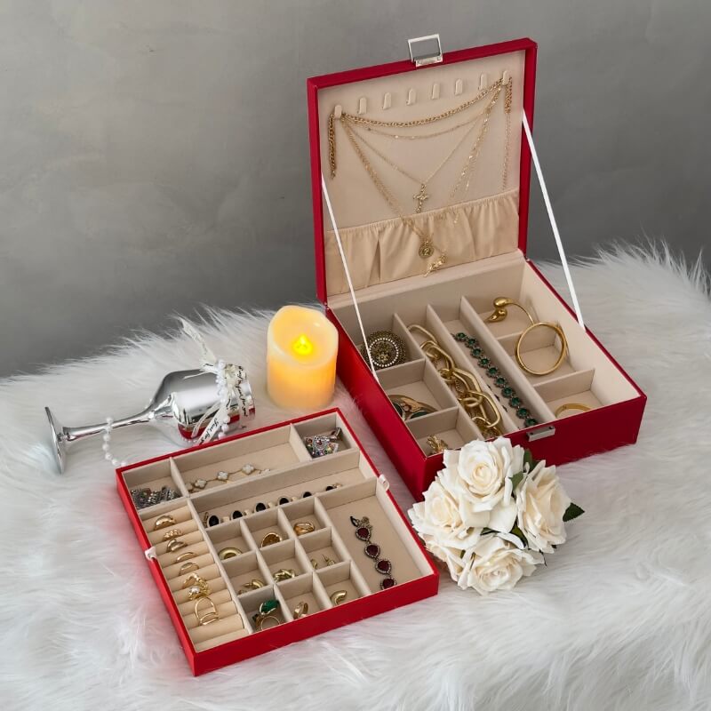 Large Leather Jewelry Box