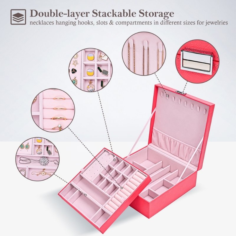 Large Leather Jewelry Box