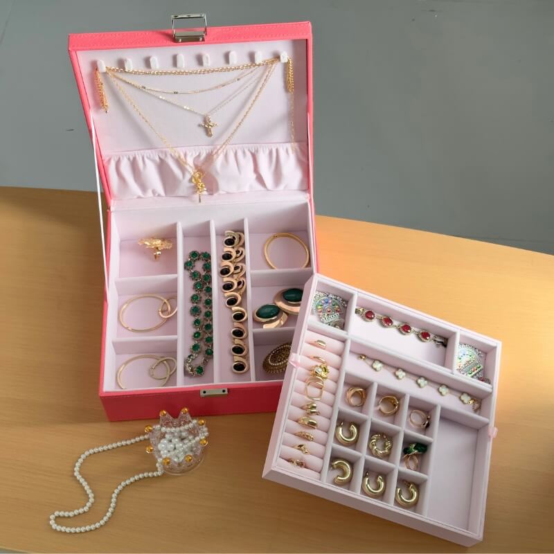 Large Leather Jewelry Box