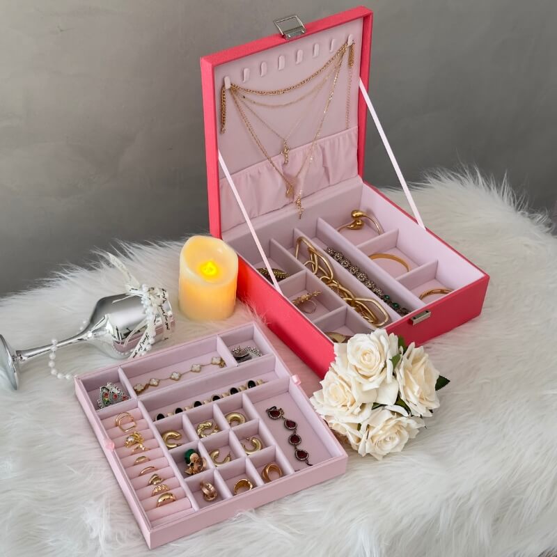 Large Leather Jewelry Box