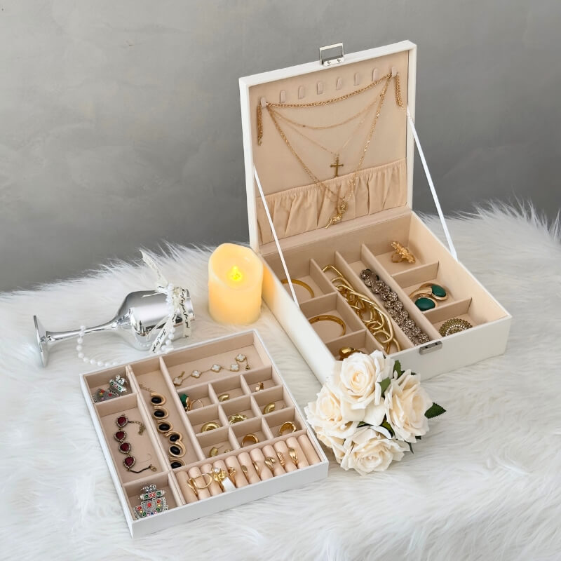 Large Leather Jewelry Box