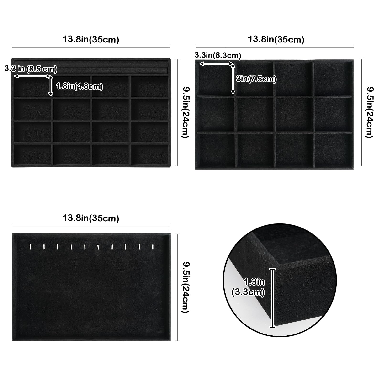 Jewelry trays stackable