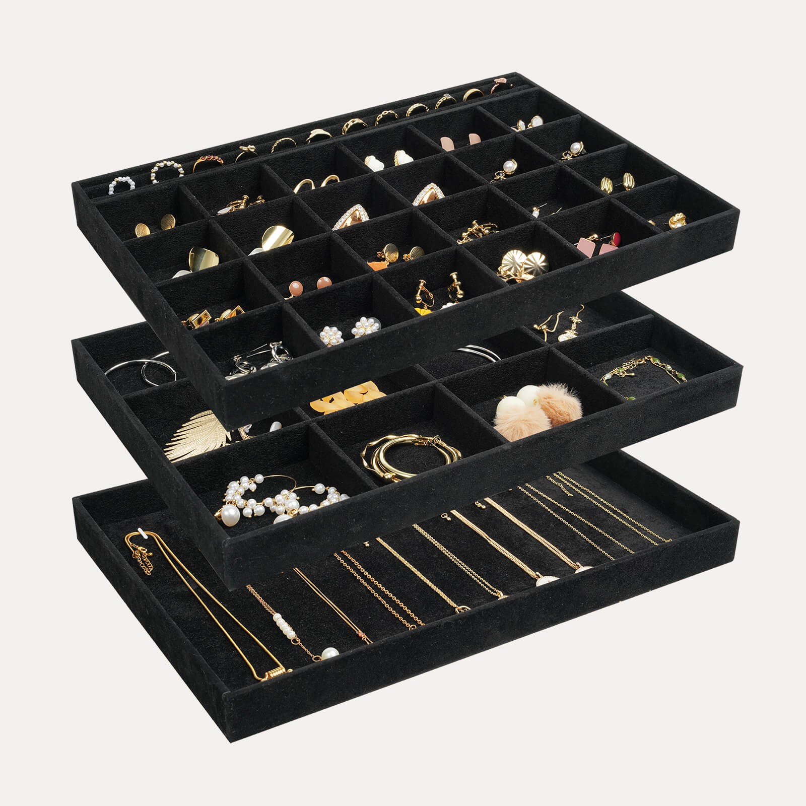 Jewelry trays stackable