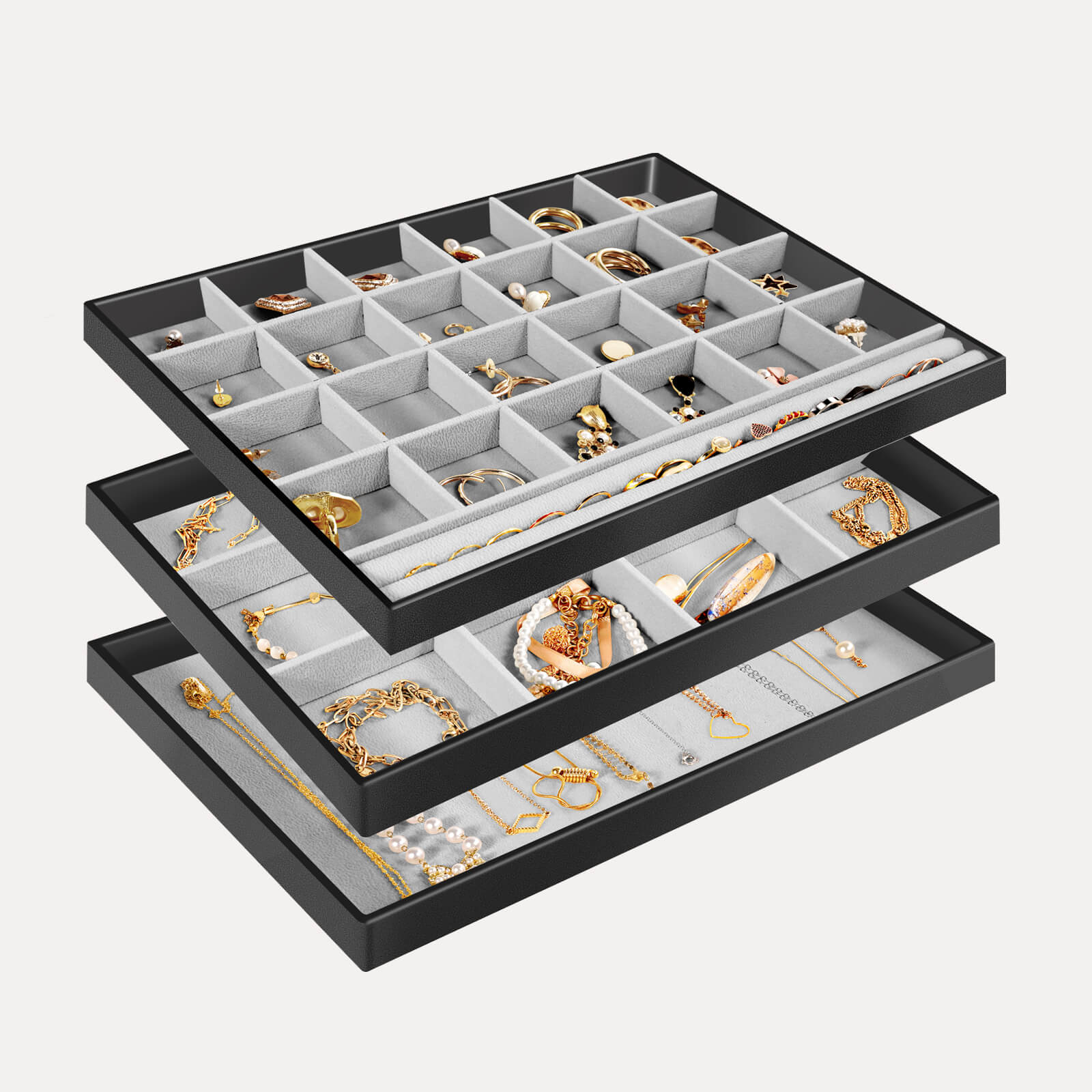 Jewelry trays stackable