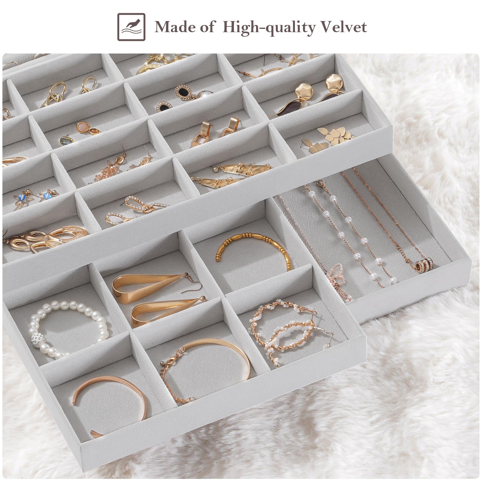 Jewelry trays stackable