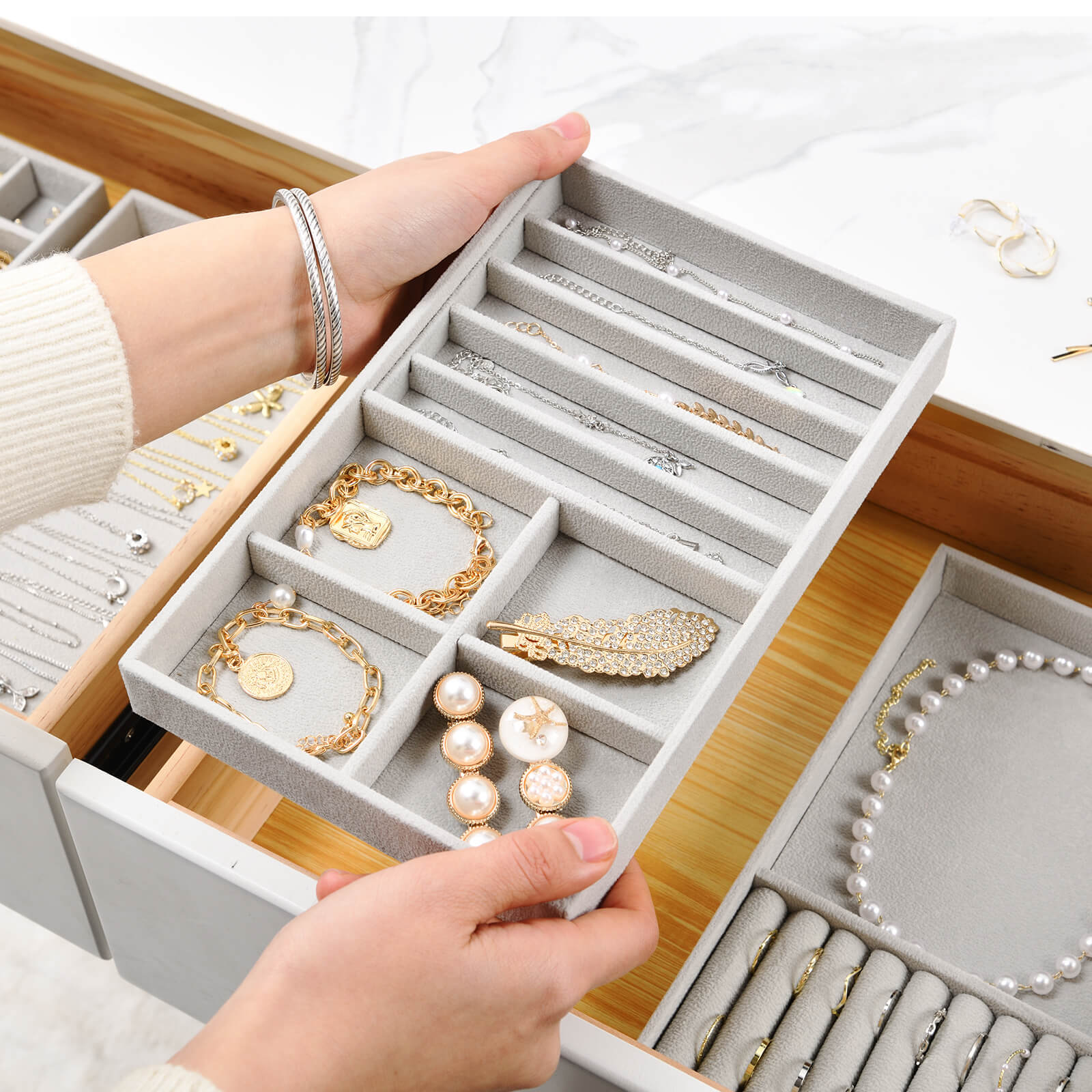 jewelry trays stackable