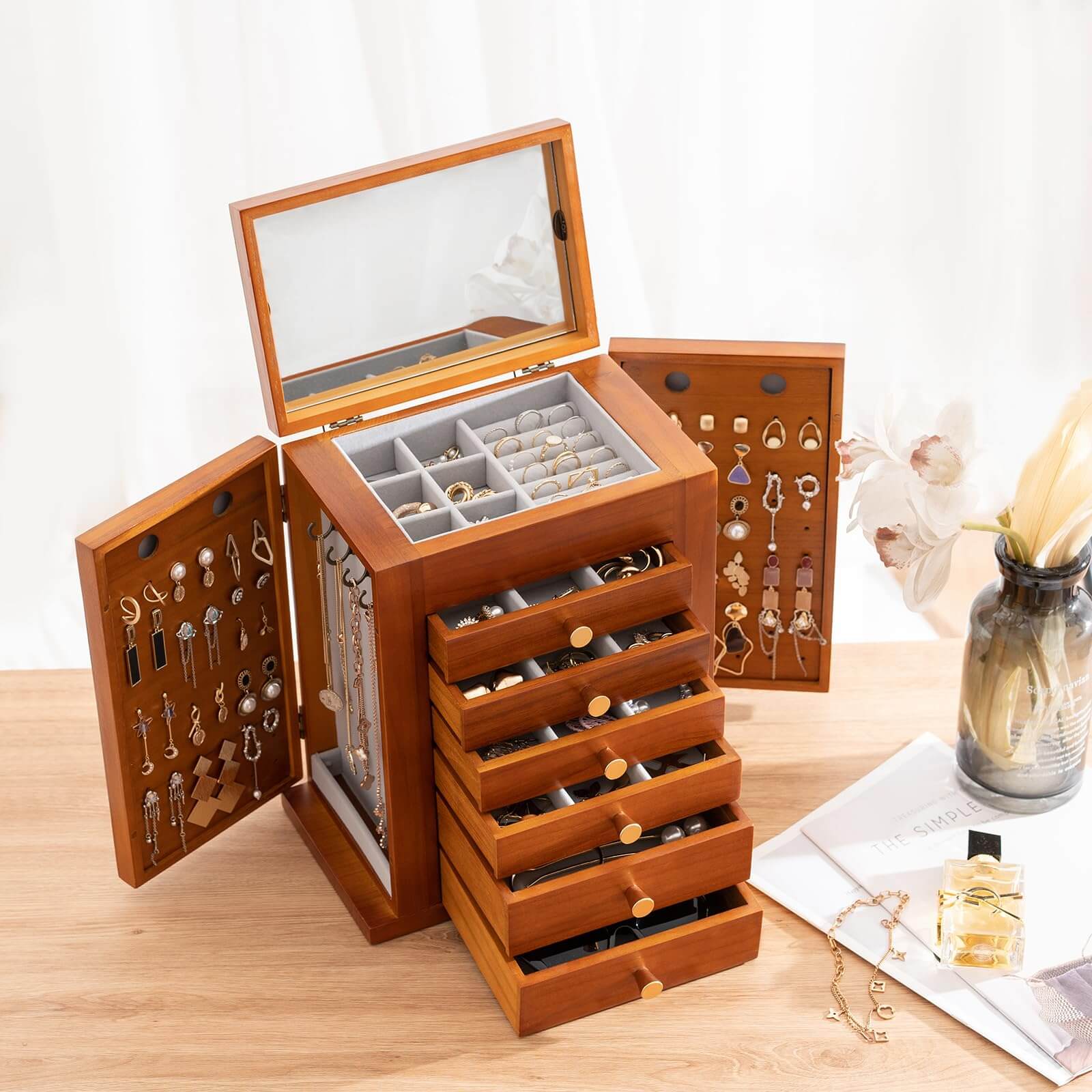 Large Wooden Jewelry Box