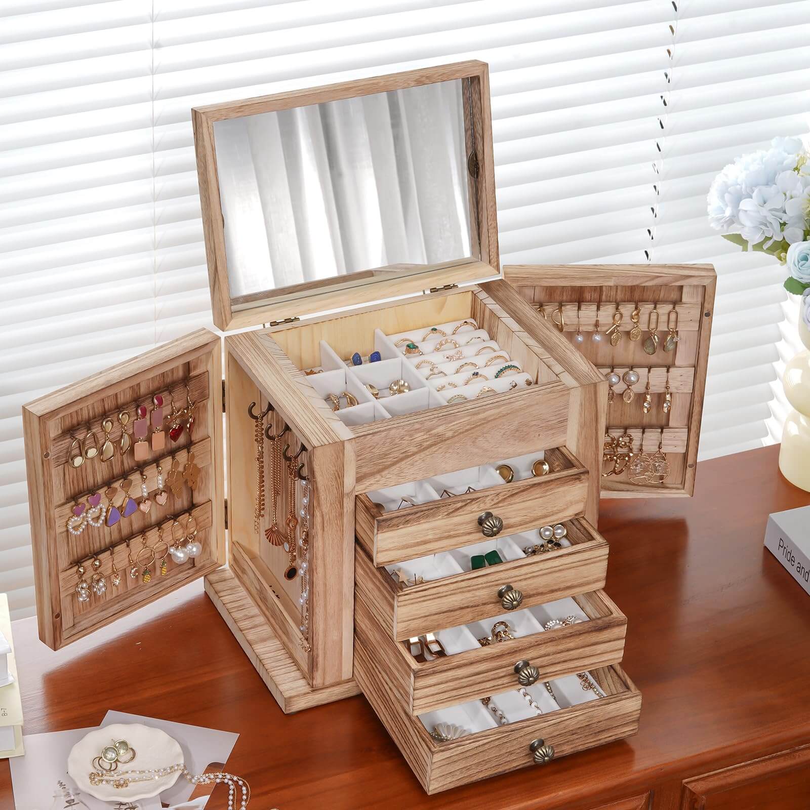 Large Wooden Jewelry Box