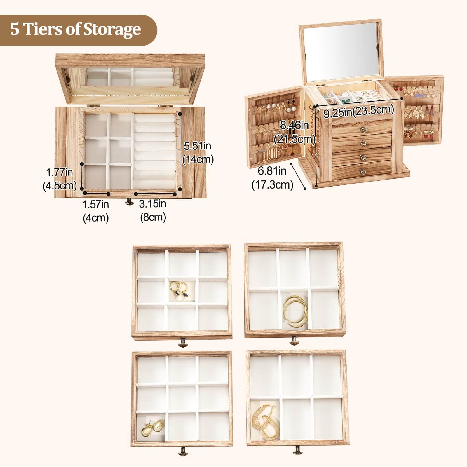 Large Wooden Jewelry Box