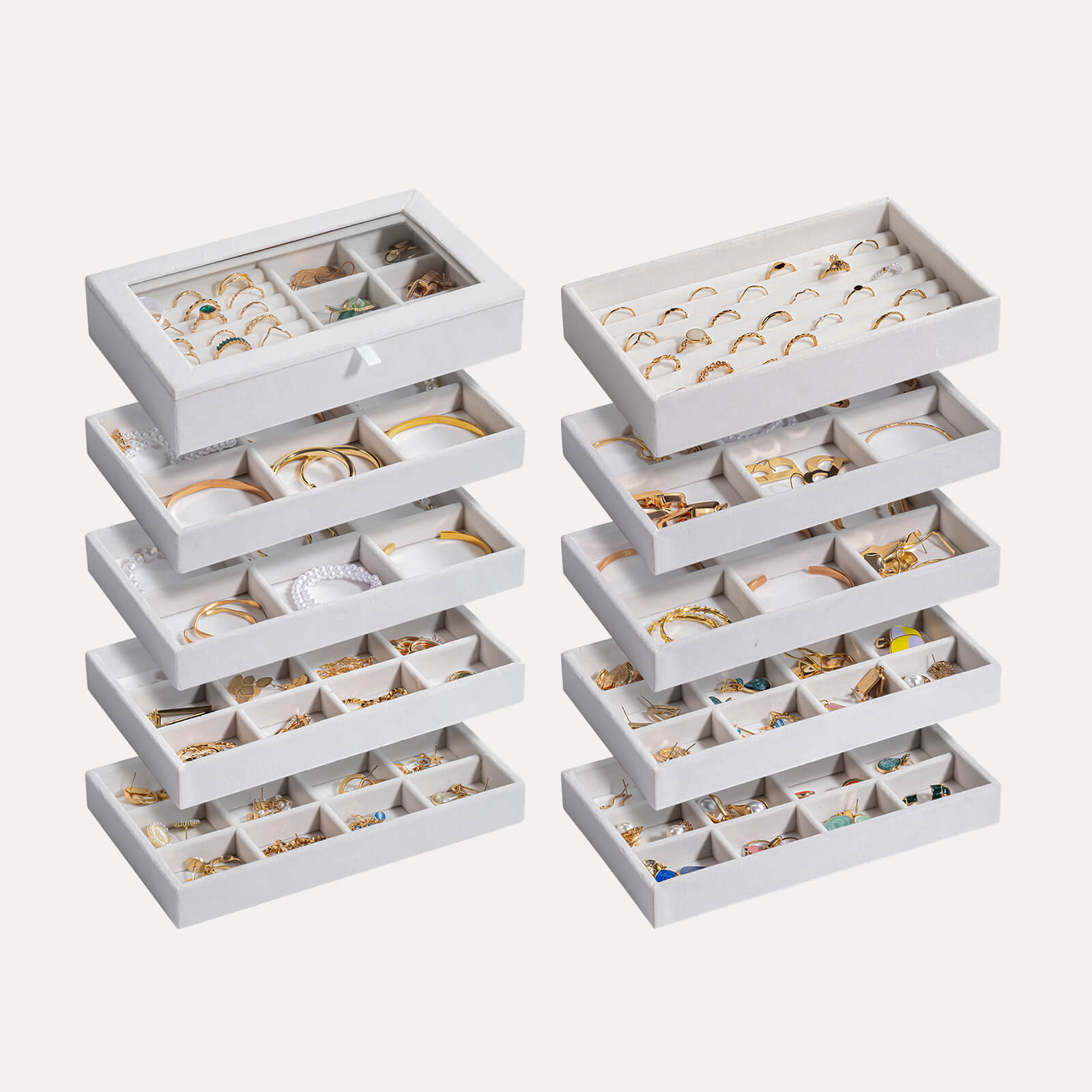 stackable jewelry trays