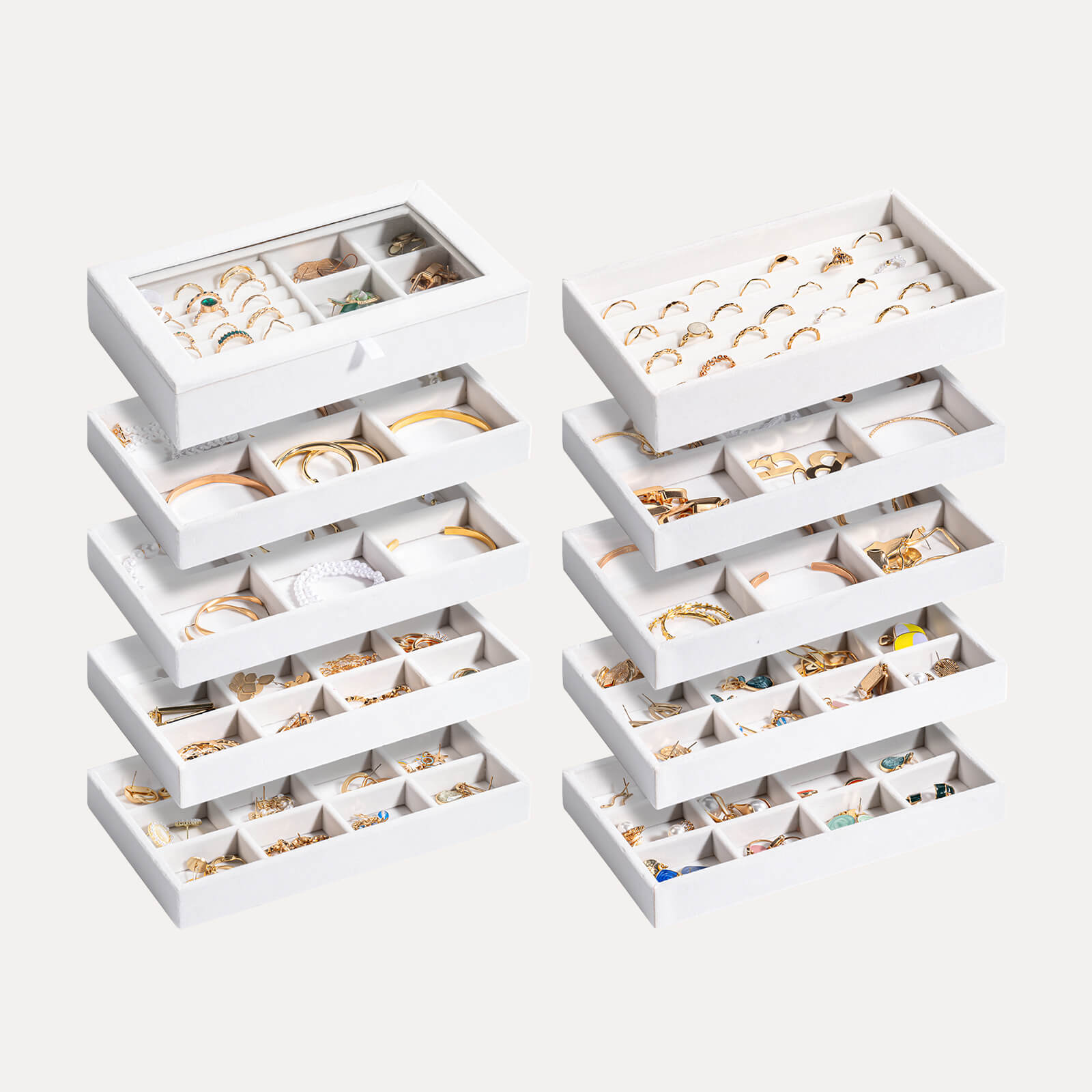 stackable jewelry trays