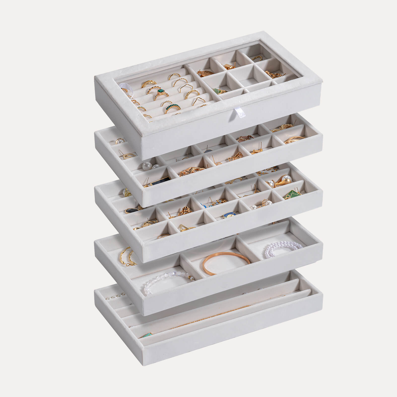 stackable jewelry trays