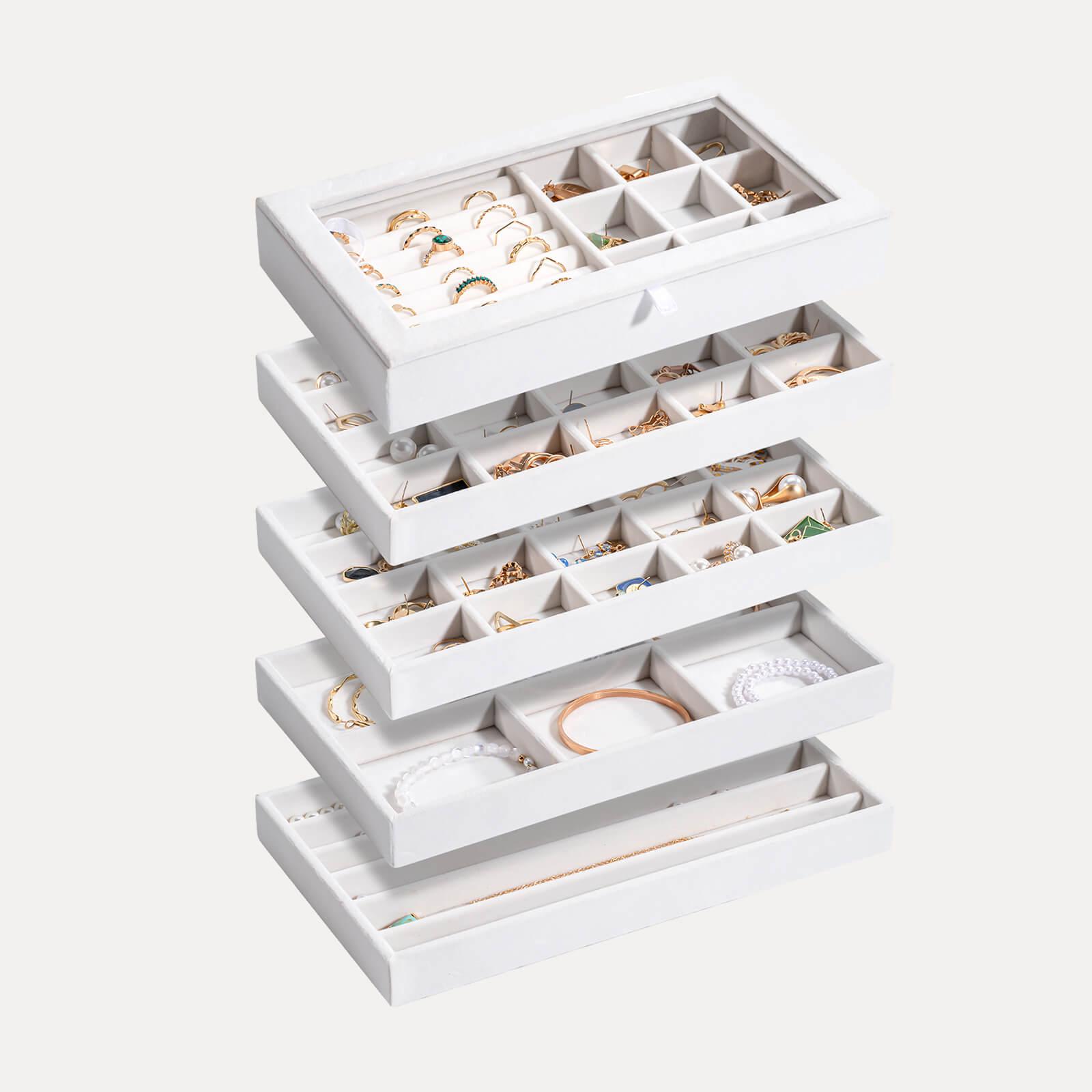 stackable jewelry trays
