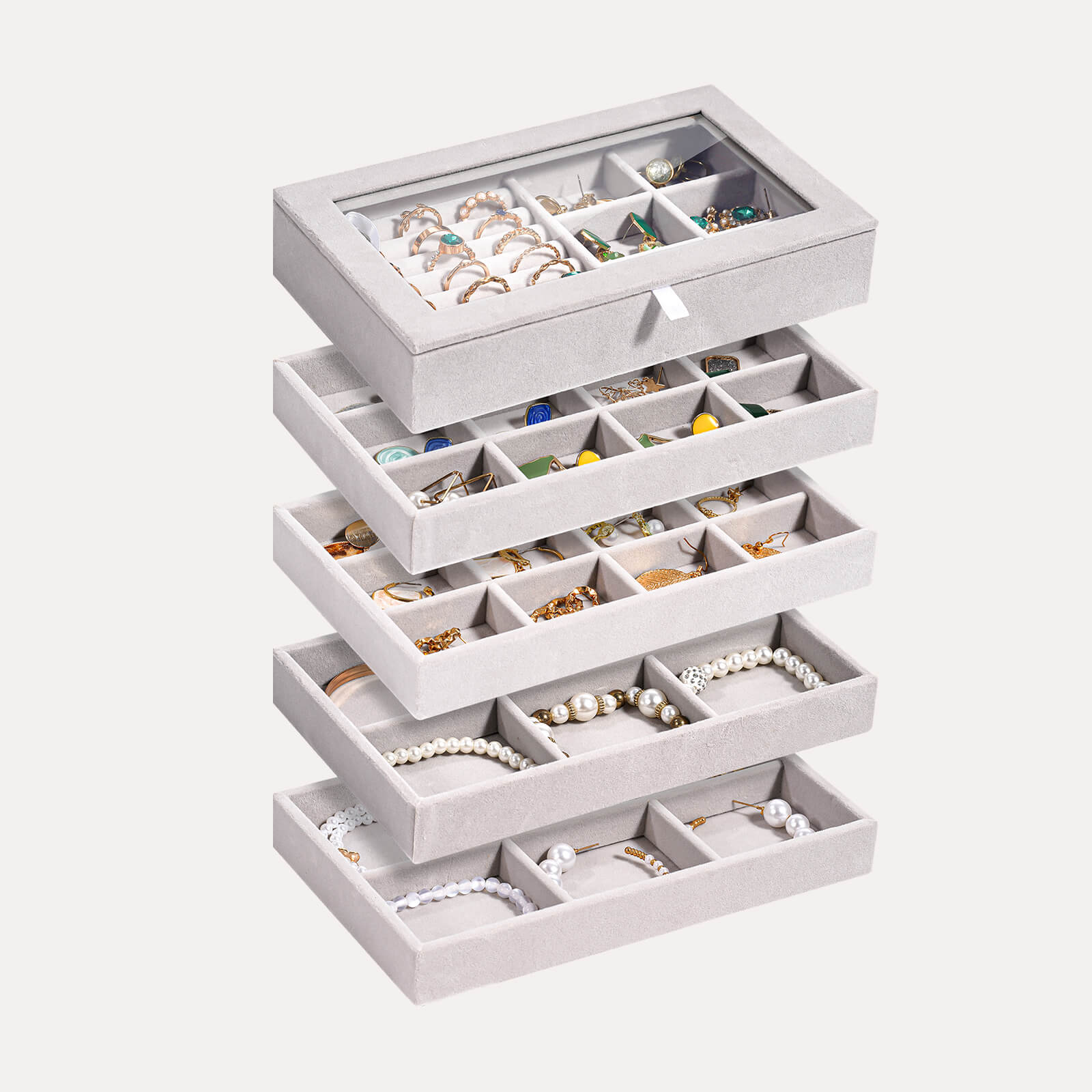 stackable jewelry trays