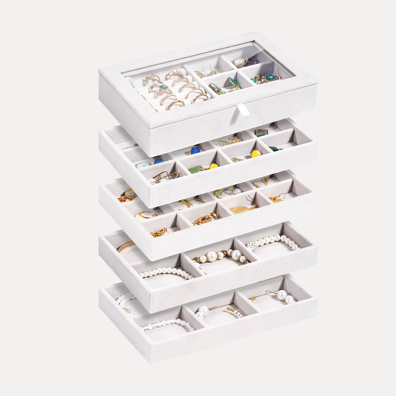 stackable jewelry trays