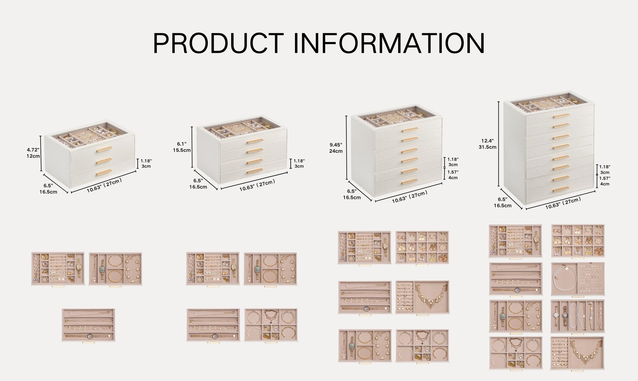 Luxury Leather Multi-Layer Jewelry Organizer