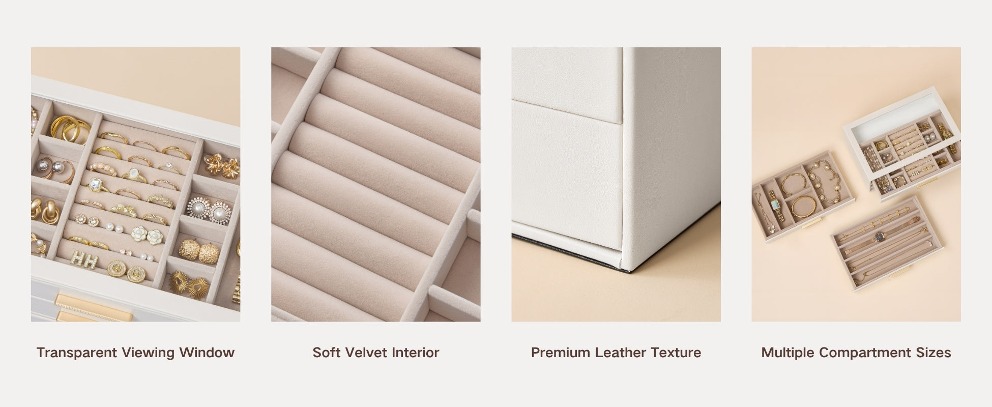 Luxury Leather Multi-Layer Jewelry Organizer