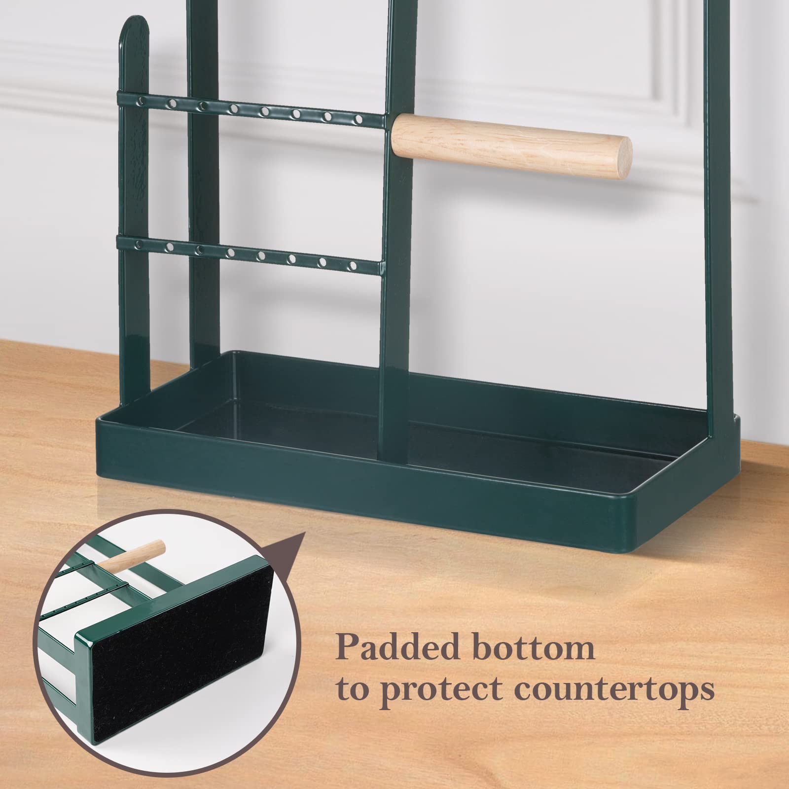 Jewelry Organizer Stand with Ring Tray