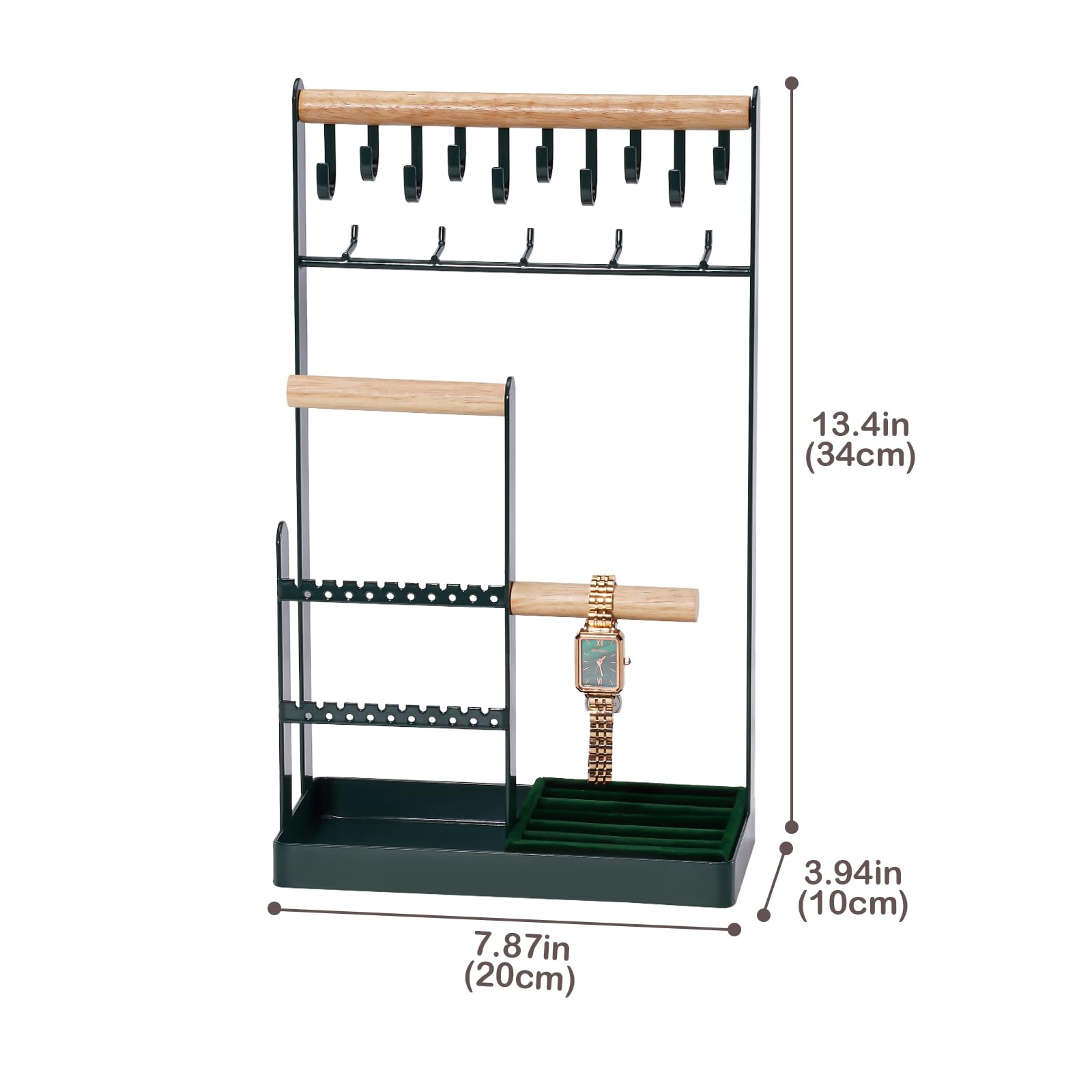 Jewelry Organizer Stand with Ring Tray