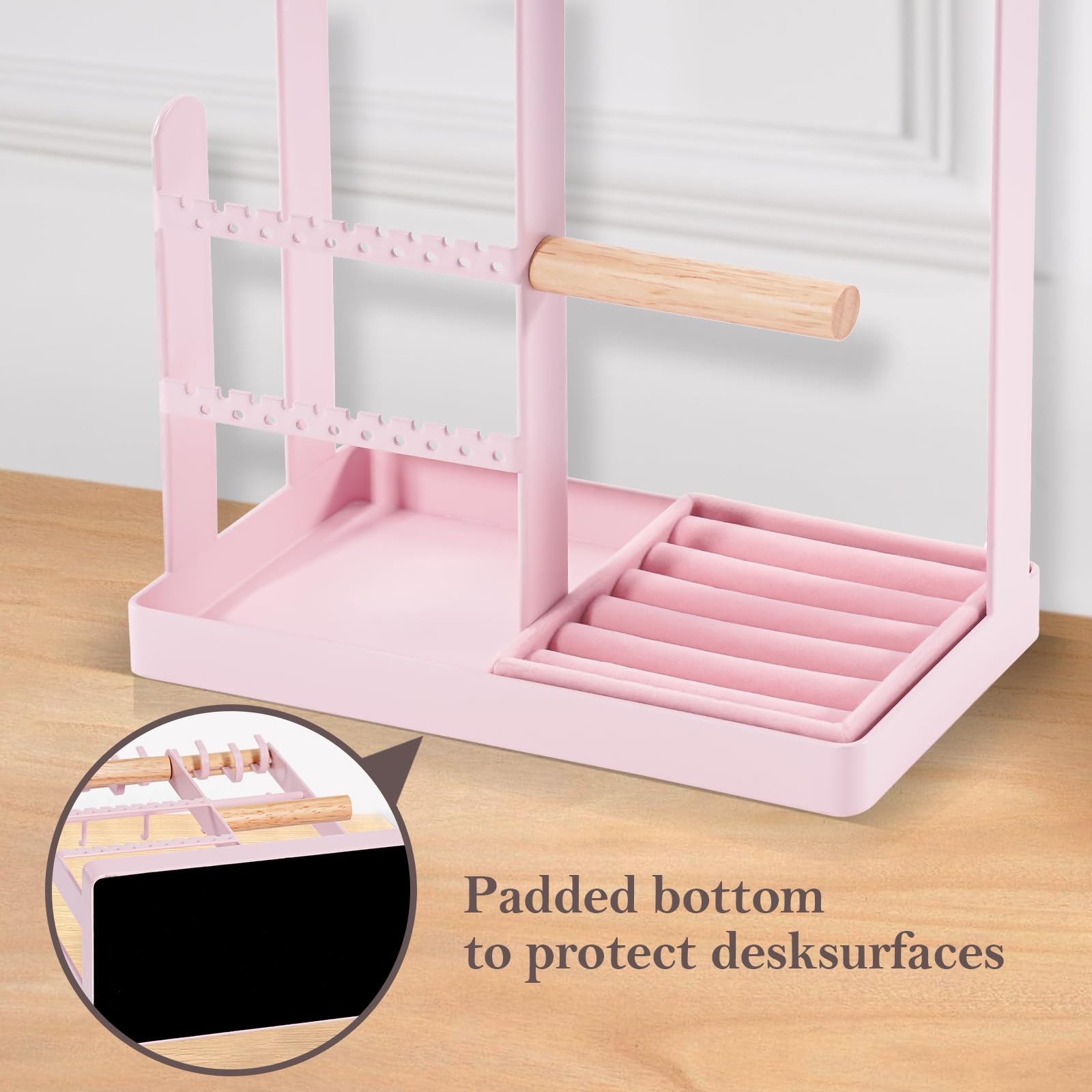 Jewelry Organizer Stand with Ring Tray