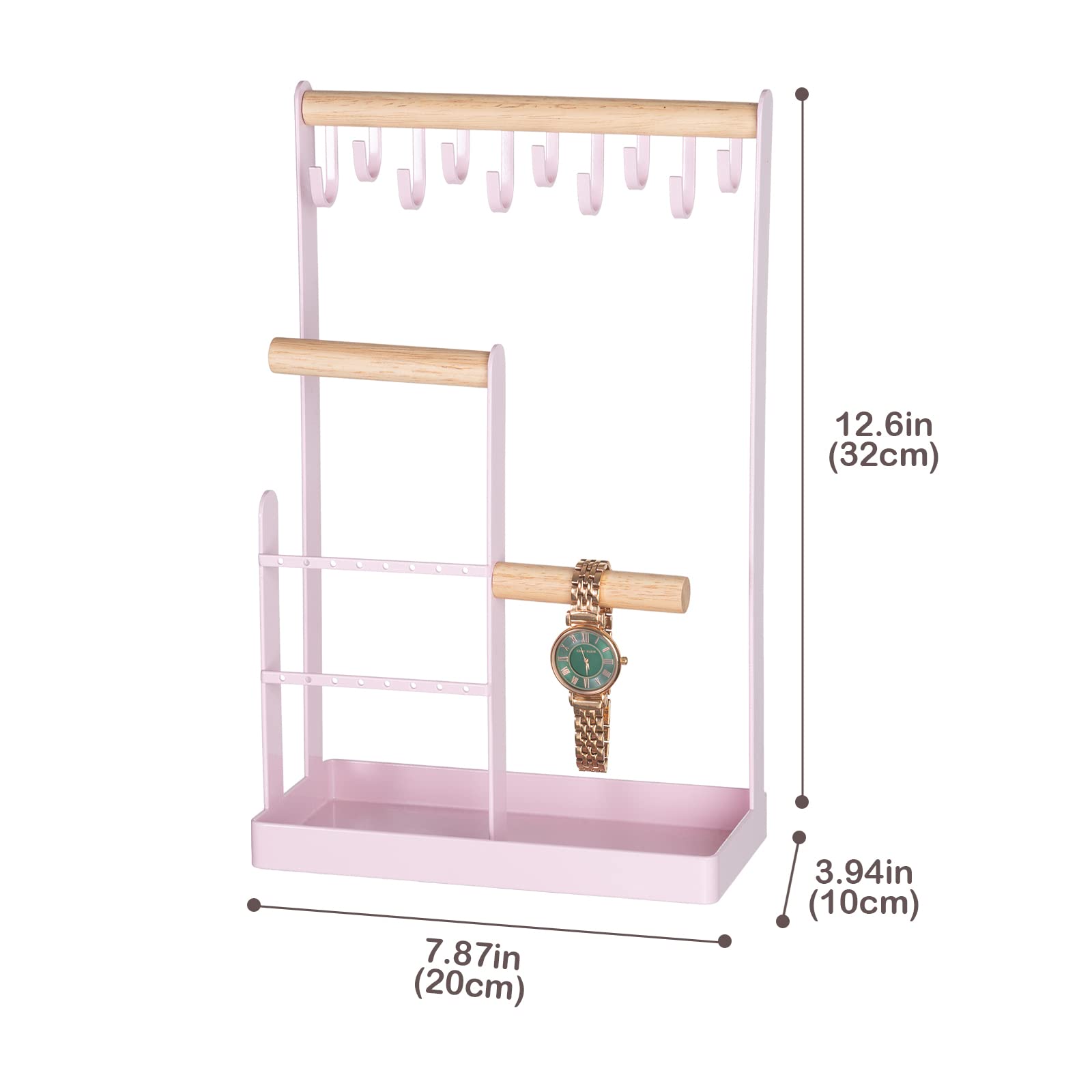 Jewelry Organizer Stand with Ring Tray