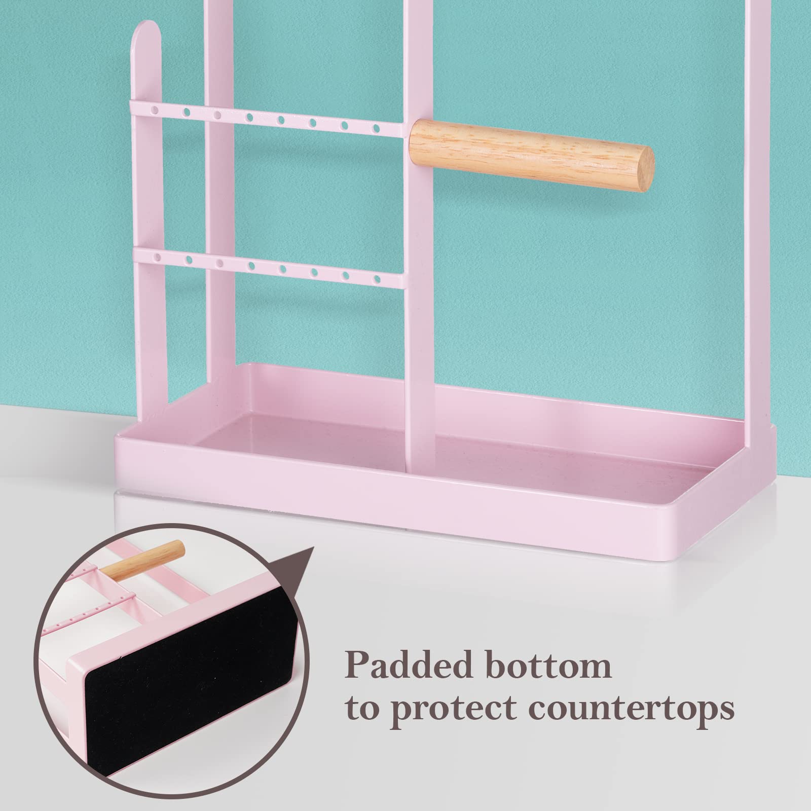 Jewelry Organizer Stand with Ring Tray