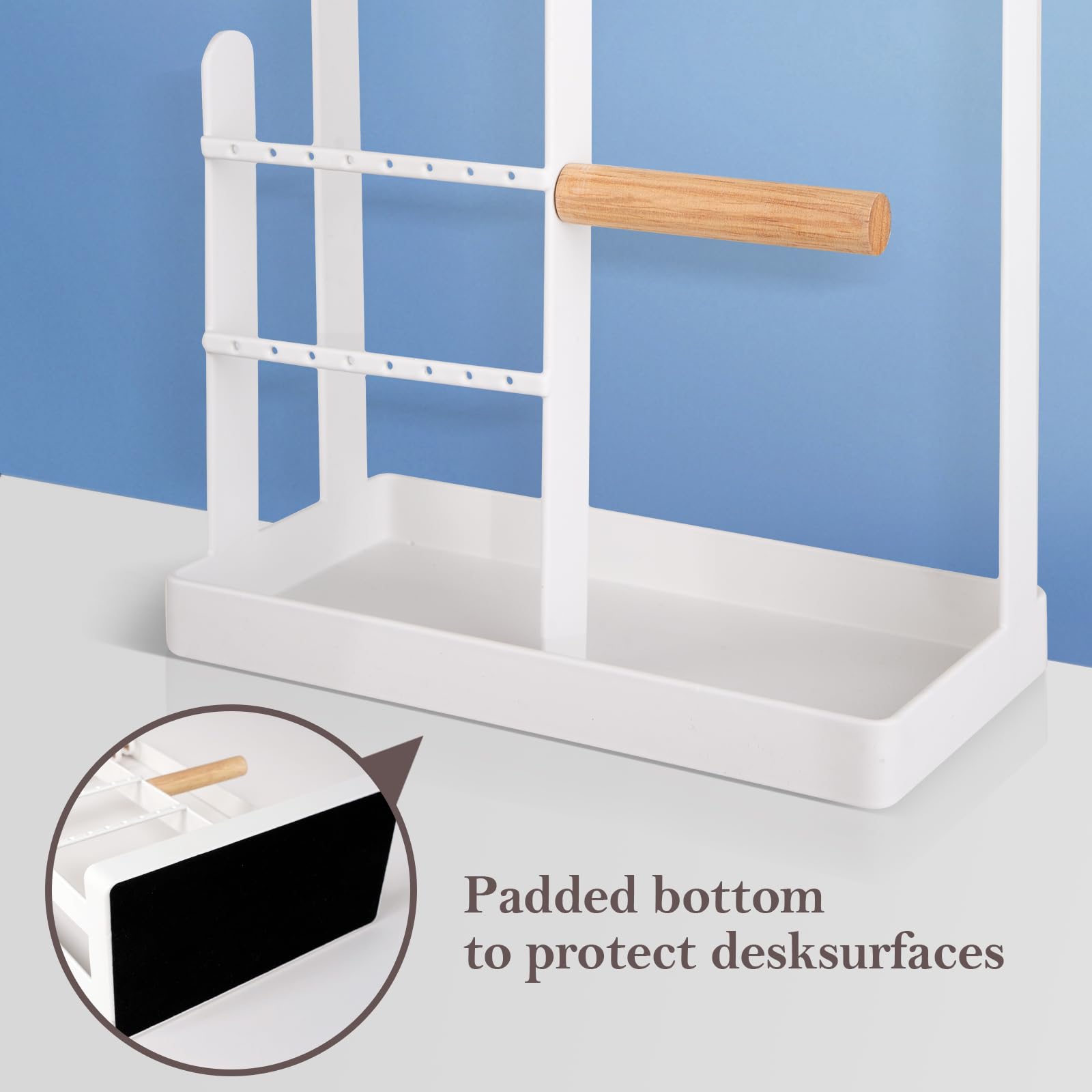 Jewelry Organizer Stand with Ring Tray