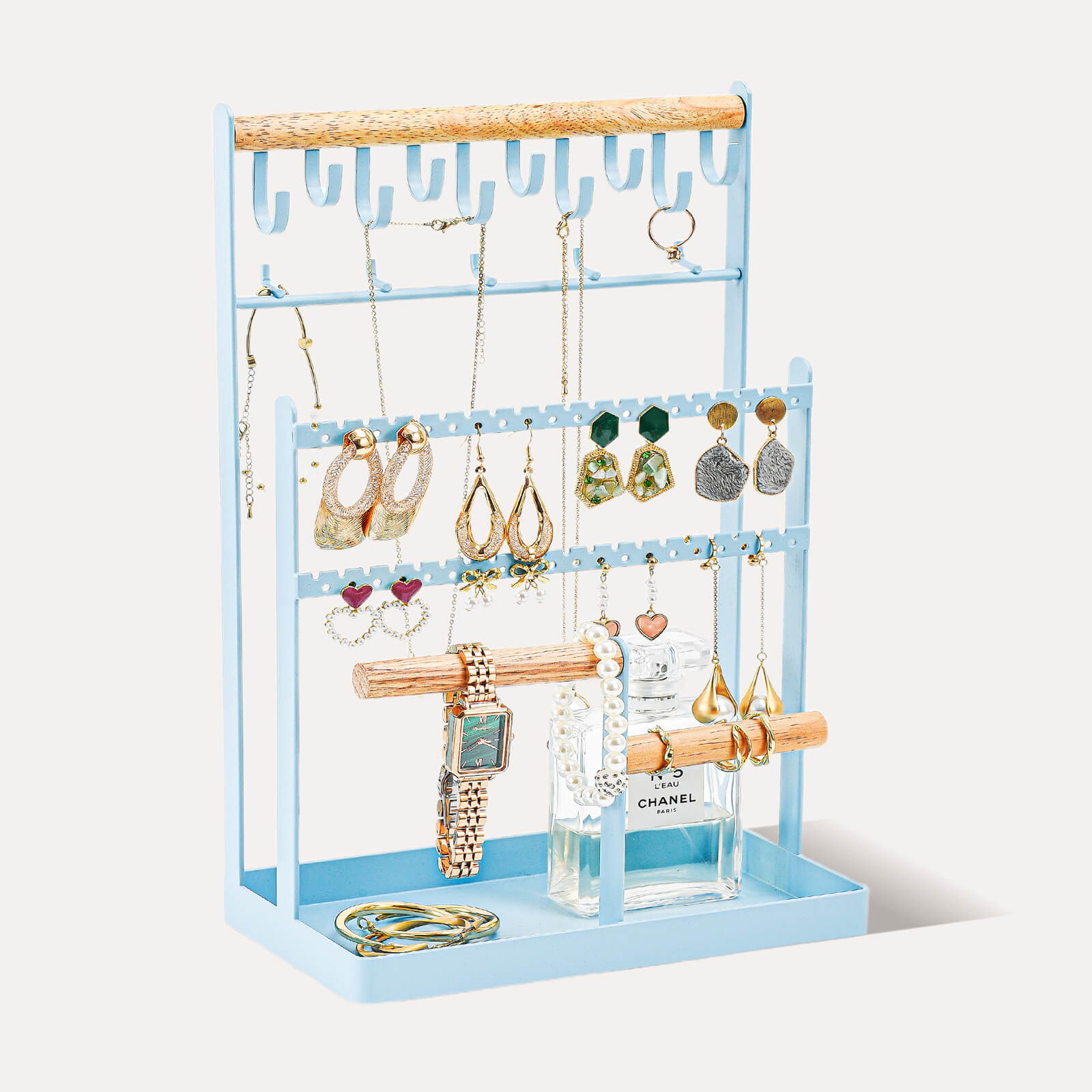 jewelry display stand blue