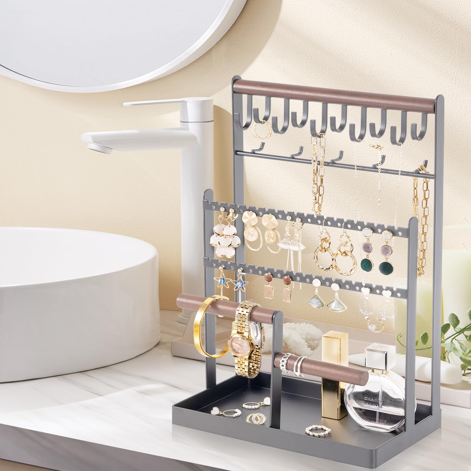 Jewelry Organizer Stand Necklace Organizer 6 Tiers