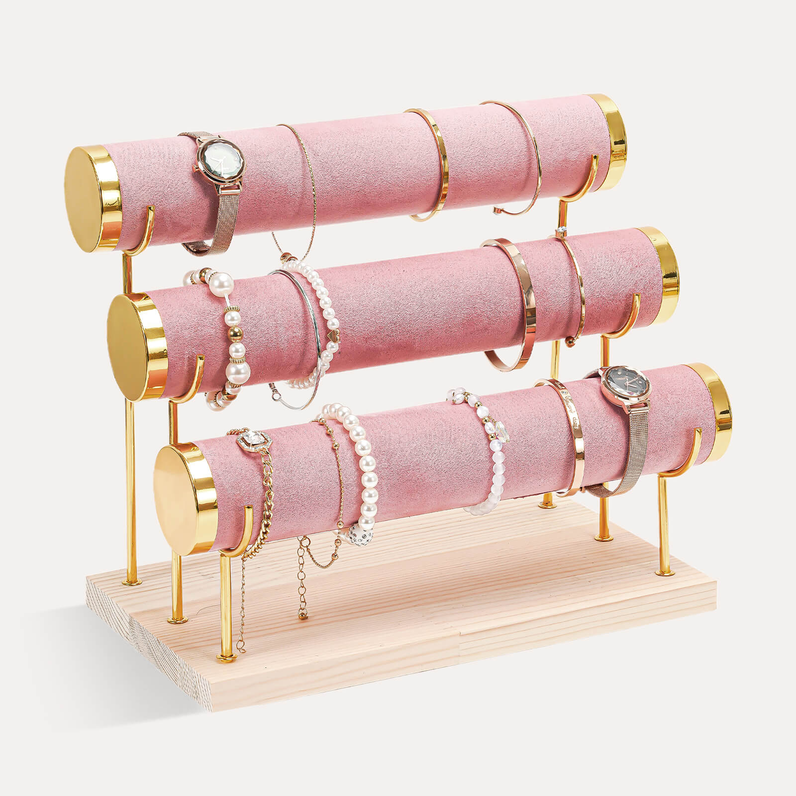 jewelry display stands for retail pink