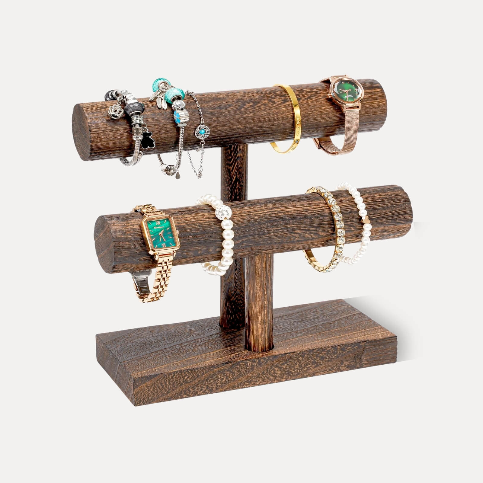 T-bar Wooden Bracelet Stand for Retail