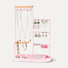 jewelry stand with tray pink