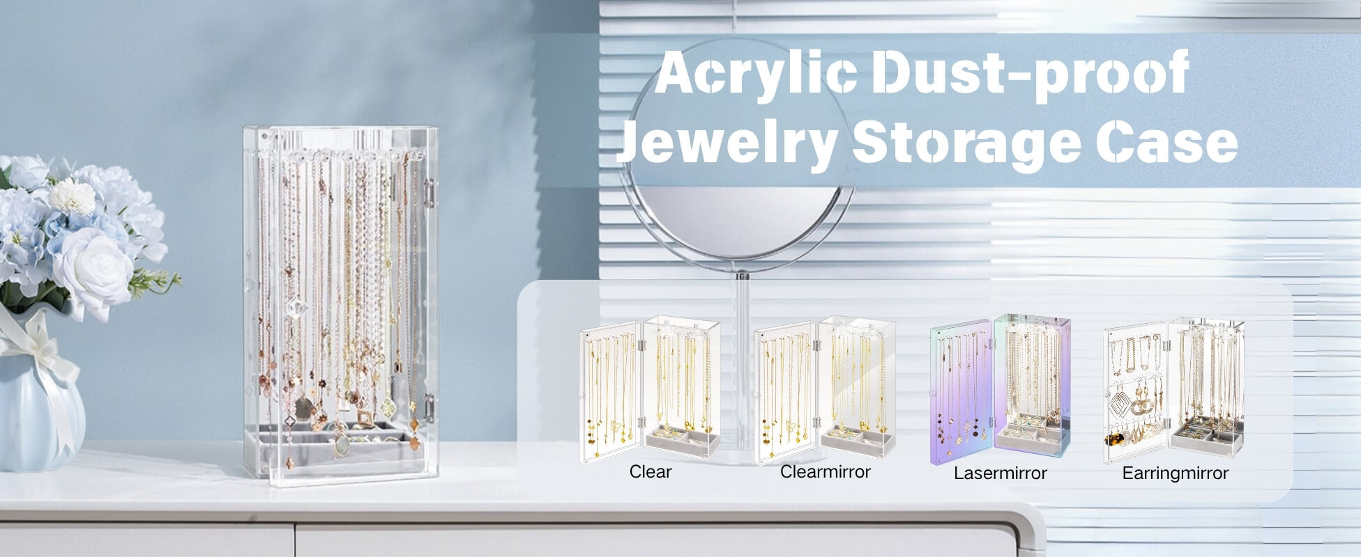 Acrylic Dust-proof Jewelry Storage Case