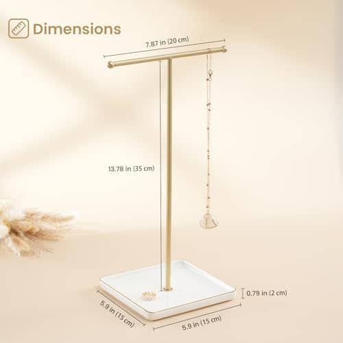 golden necklack tree for jewelry stand