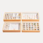 Bamboo Stackable Jewelry Organizer Tray