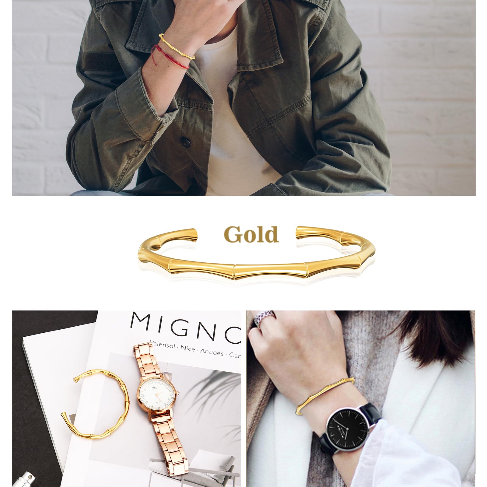 Thin Open Cuff Bracelet