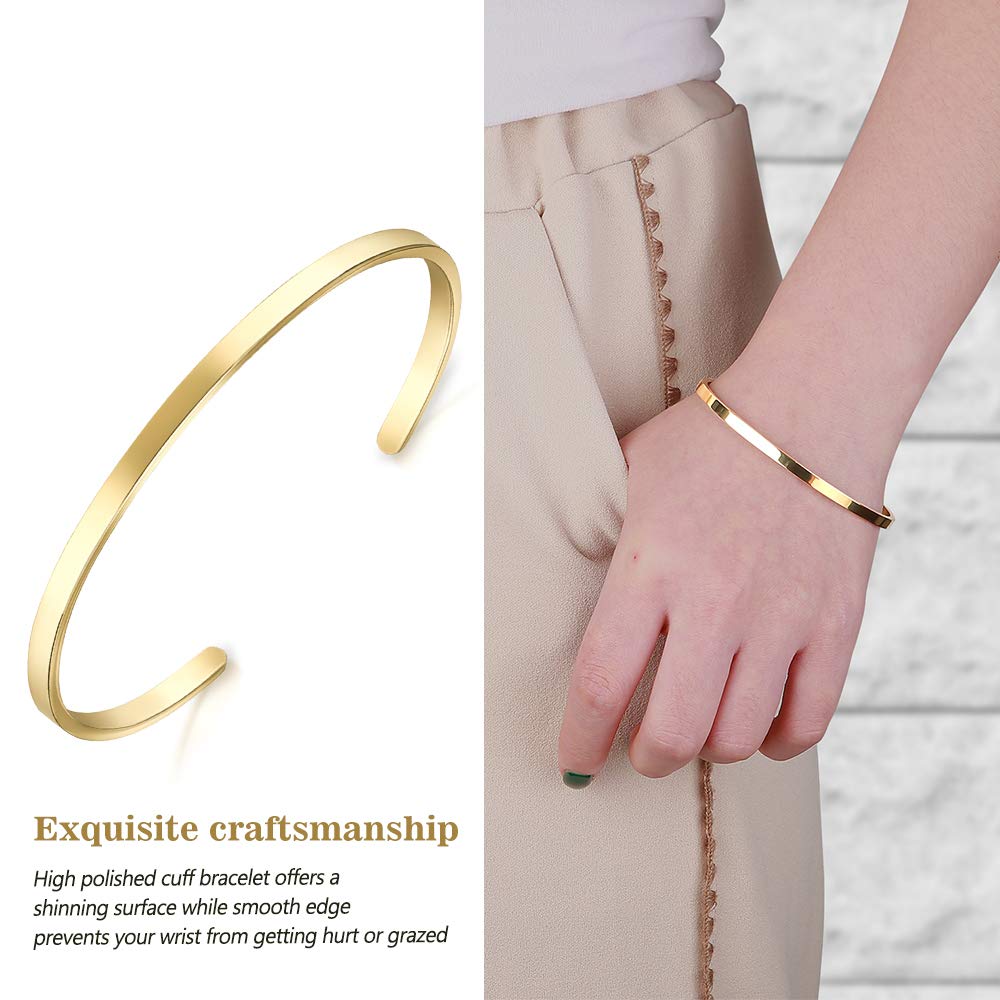 Thin Open Cuff Bracelet