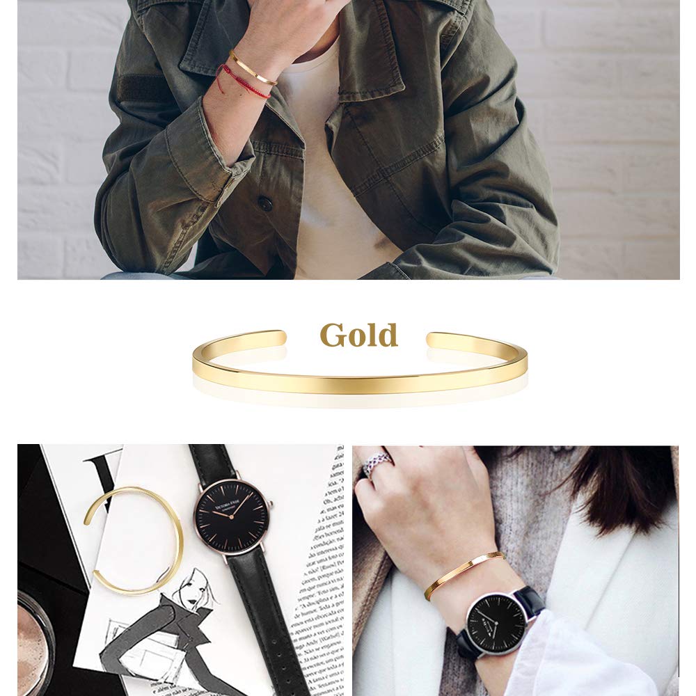 Thin Open Cuff Bracelet