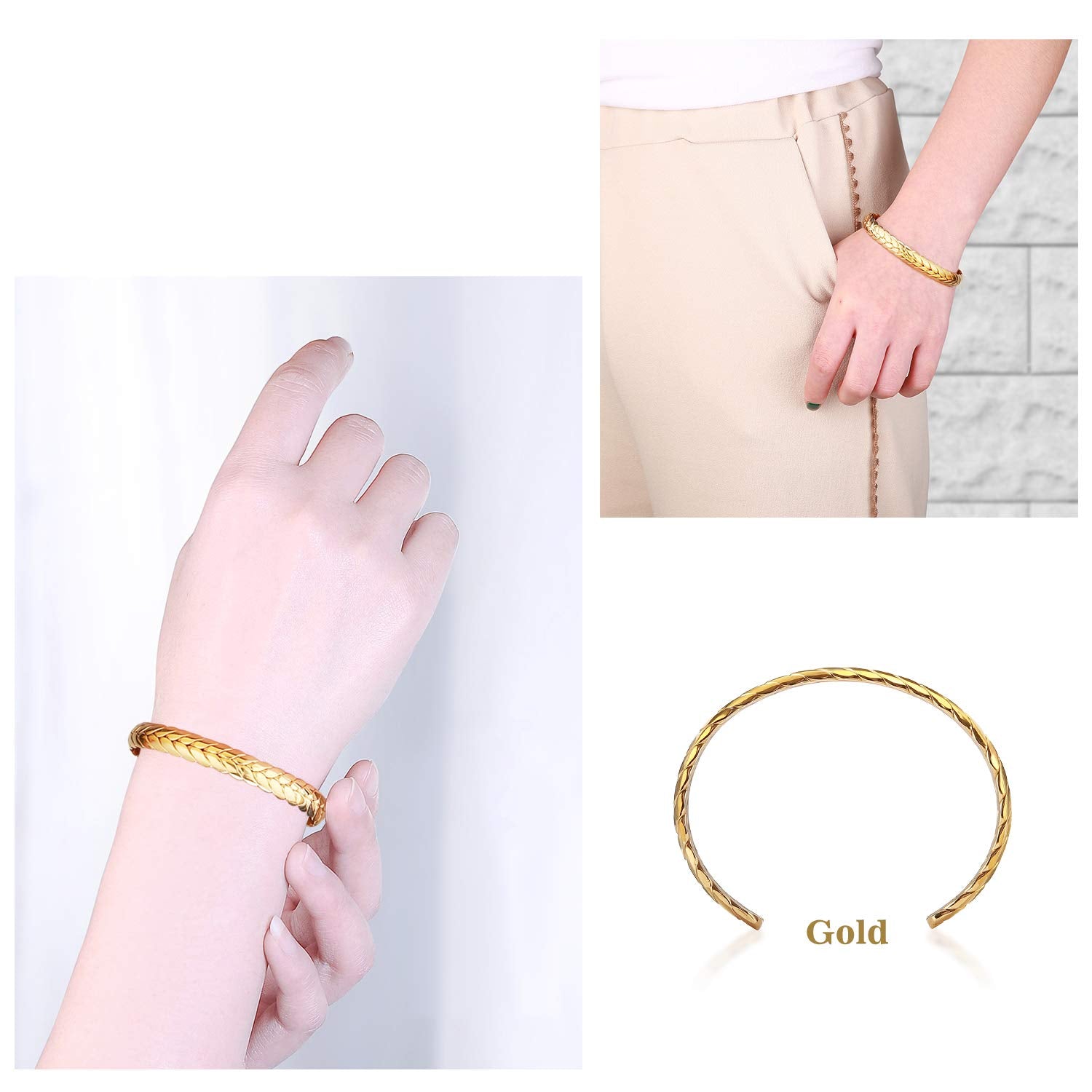 Wheat Style Weave Braided Twisted Bracelets