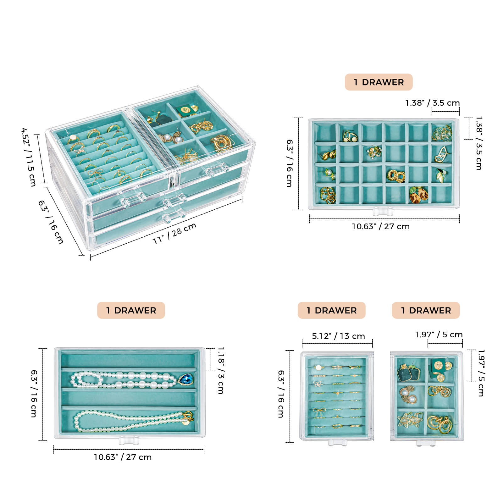acrylic jewelry organizer